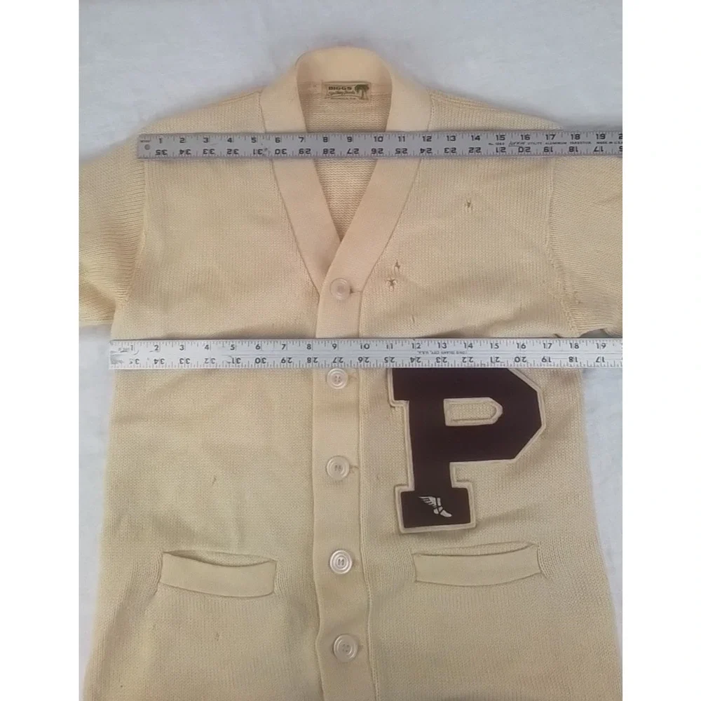 Rare Vintage 1962 Biggs Sporting Goods Big 5 Conference Champs Cardigan #J2533